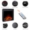 Edendirect 22.4'' Ventless Electric Fireplace Insert, Remote Control, Adjustable Led Flame Brightness M225C - alternate 5